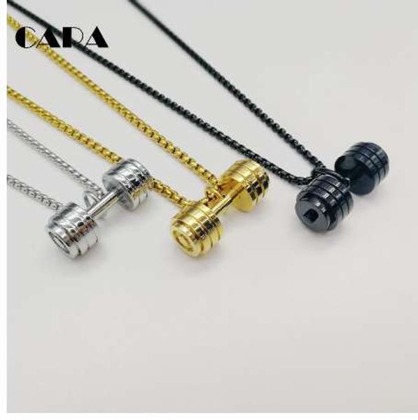 new men fitness dumbell charm necklace gold color 70cm chain 316l stainless steel hip hop necklace jewelry pendant cagf0221, Silver
new men fitness dumbell charm necklace gold color 70cm chain 316l stainless steel hip hop necklace jewelry pendant cagf0221, Silver