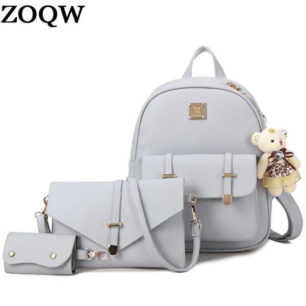 zoqw 2017 women backpacks for adolescent girls pu leather backpack female school bags travel rucksack mochila 3 sets wyq441
zoqw 2017 women backpacks for adolescent girls pu leather backpack female school bags travel rucksack mochila 3 sets wyq441