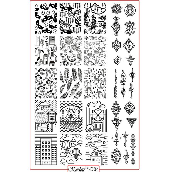 kadou-d04 big size 2018 new arrival stemping stamping nail art polish template 3d nail stencil with protectiveback 1pcs, White
kadou-d04 big size 2018 new arrival stemping stamping nail art polish template 3d nail stencil with protectiveback 1pcs, White