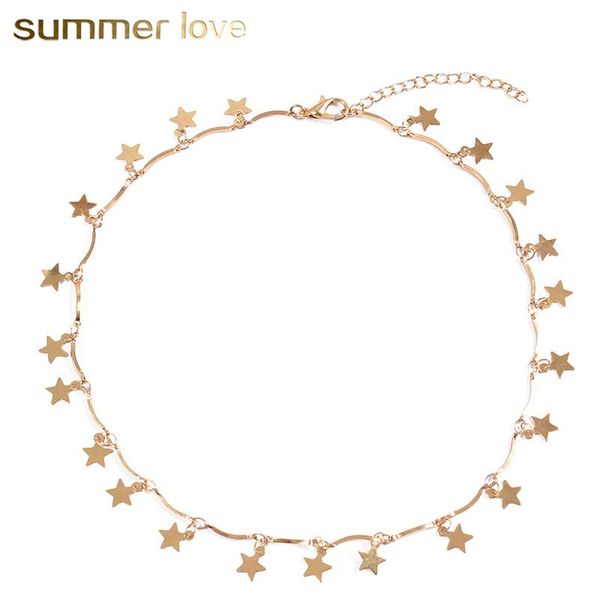 fashion gold sliver lucky star choker necklace for women girl disc chain statement necklace pendants jewelry accessoies gift, Silver
fashion gold sliver lucky star choker necklace for women girl disc chain statement necklace pendants jewelry accessoies gift, Silver