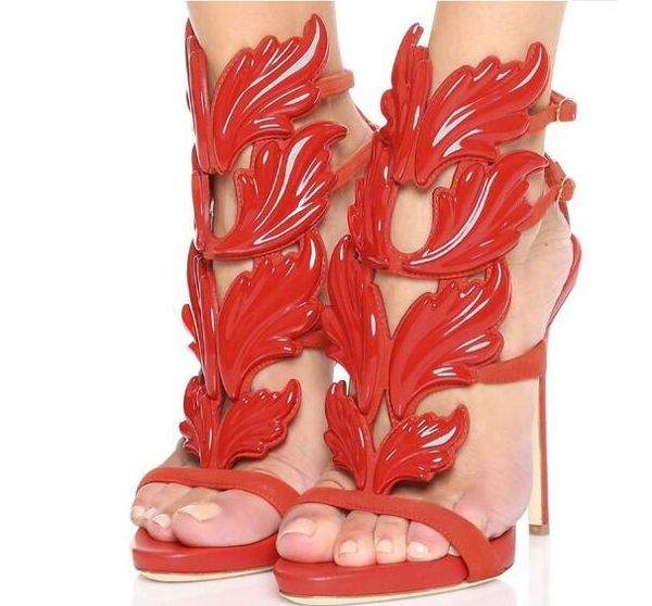 gold silver red gladiators woman wing leaf sandals summer shoes genuine leather wedding party shoes stiletto buckle high heels pumps brand, Black
gold silver red gladiators woman wing leaf sandals summer shoes genuine leather wedding party shoes stiletto buckle high heels pumps brand, Black