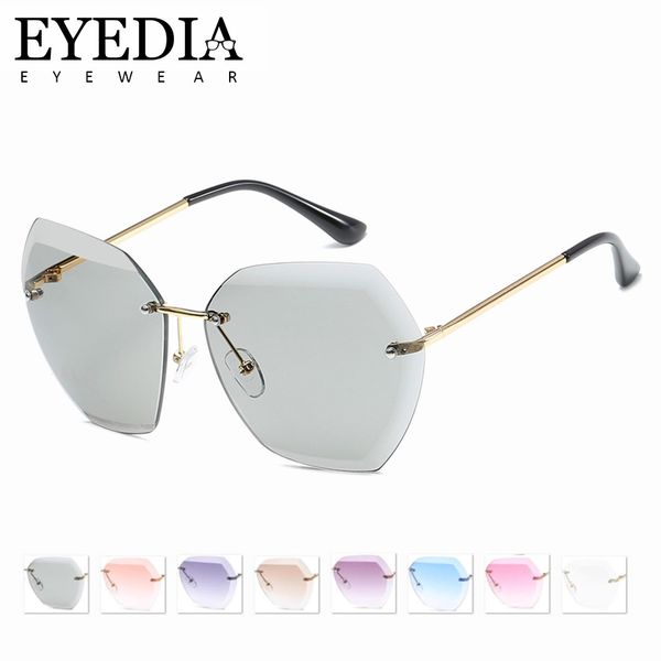 fashion sunglasses for women square rimless diamond cutting lens brand designer shades pink brown grey blue sun glasses 7741cj, White;black
fashion sunglasses for women square rimless diamond cutting lens brand designer shades pink brown grey blue sun glasses 7741cj, White;black
