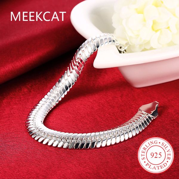 meekcat men male jewelry 10mm chains 21.5cm 925 stamped silver plated flat snake chains bracelets bangles pulseiras de prata, Golden;silver
meekcat men male jewelry 10mm chains 21.5cm 925 stamped silver plated flat snake chains bracelets bangles pulseiras de prata, Golden;silver