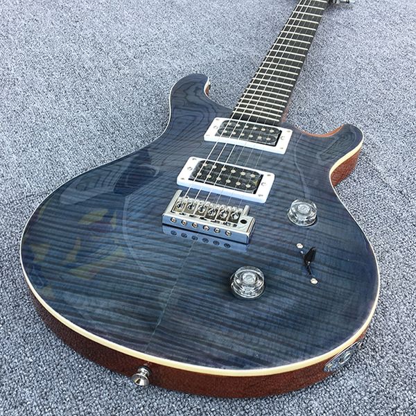 custom paul reed flame maple grey black electric guitar mahogany body & neck, white pearl birds inlay, double locking tremolo tailpiece
custom paul reed flame maple grey black electric guitar mahogany body & neck, white pearl birds inlay, double locking tremolo tailpiece