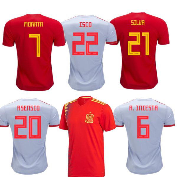 2018 Spain Soccer Jersey World Cup INIESTA RAMOS MORATA ISCO Spain national Football Shirt ASENSIO SERGIO SILVA TORRES camiseta de fútbol
2018 Spain Soccer Jersey World Cup INIESTA RAMOS MORATA ISCO Spain national Football Shirt ASENSIO SERGIO SILVA TORRES camiseta de fútbol