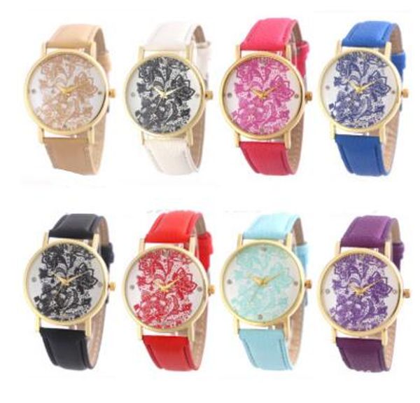 lace print watch women leather strap band bracelet wrist watches dress wrist watch 8 colors, Slivery;brown
lace print watch women leather strap band bracelet wrist watches dress wrist watch 8 colors, Slivery;brown