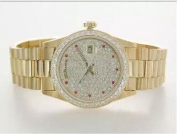 18k gold stainless strap watches men luxury president day date wristwatches automatic full diamond bezel mens watches 36mm 256, Slivery;brown
18k gold stainless strap watches men luxury president day date wristwatches automatic full diamond bezel mens watches 36mm 256, Slivery;brown