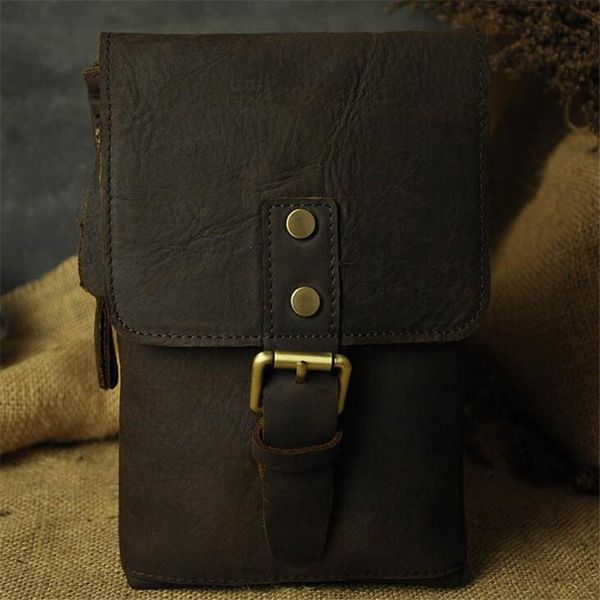steelsir men 100% cowhide genuine leather vintage small waist bag travel single shoulder bag cell phone camera messenger bags
steelsir men 100% cowhide genuine leather vintage small waist bag travel single shoulder bag cell phone camera messenger bags