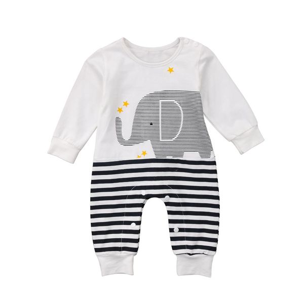 2018 newborn kids baby girls boys elephant striped romper jumpsuit outfits one-pieces cute clothes, Blue
2018 newborn kids baby girls boys elephant striped romper jumpsuit outfits one-pieces cute clothes, Blue