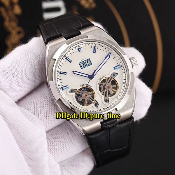 new 43mm overseas date white dial double tourbillon automatic mens watch silver case leather strap gents sport watches, Slivery;brown
new 43mm overseas date white dial double tourbillon automatic mens watch silver case leather strap gents sport watches, Slivery;brown