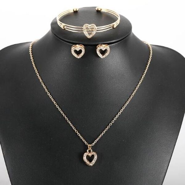 new european and american jewelry heart-shaped necklace necklace set love ear nail metal mouth bracelet fashion classic elegant, Silver
new european and american jewelry heart-shaped necklace necklace set love ear nail metal mouth bracelet fashion classic elegant, Silver