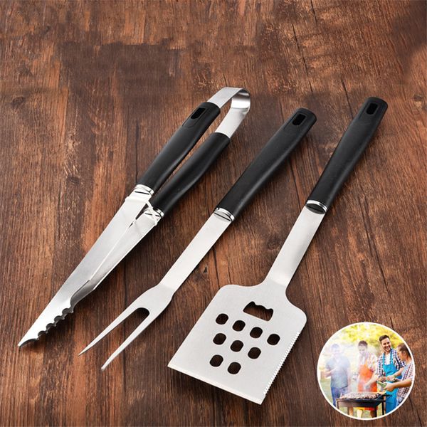 

outdoor bbq grill accessories stainless steel bbq tools set non-stick easily cleaned heat resistance barbecue spatula fork tong