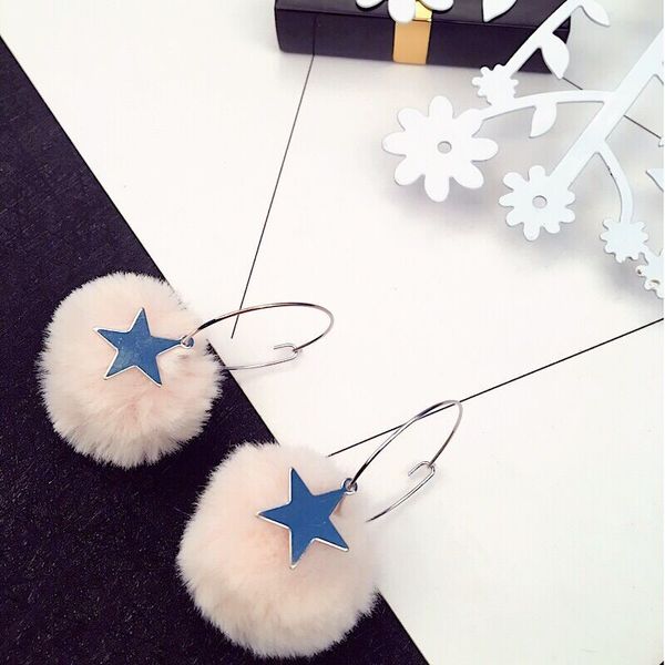 yokorean version of cute fur ball earrings for women big hair ball c circle five-pointed star piece earring fashion jewelry, Silver
yokorean version of cute fur ball earrings for women big hair ball c circle five-pointed star piece earring fashion jewelry, Silver