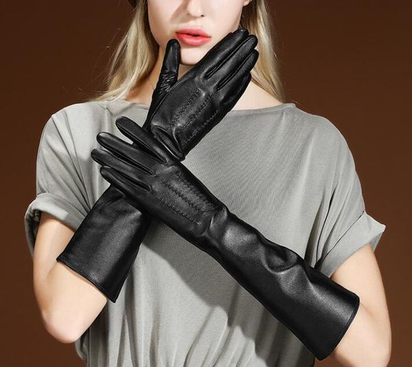 women' autumn winter long genuine leather glove lady' long thicken warm natural sheepskin leather driving glove r415, Blue;gray
women' autumn winter long genuine leather glove lady' long thicken warm natural sheepskin leather driving glove r415, Blue;gray