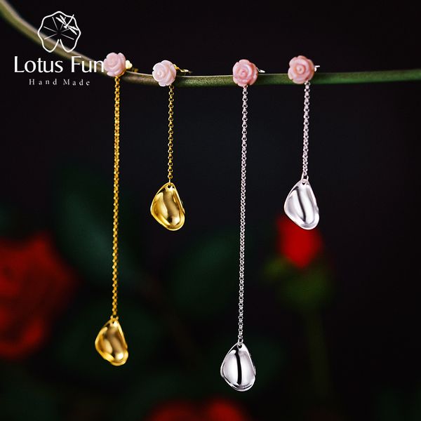 lotus fun real 925 sterling silver handmade designer fine jewelry sea shell delicate rose petals uneven drop earrings for women, Golden;silver
lotus fun real 925 sterling silver handmade designer fine jewelry sea shell delicate rose petals uneven drop earrings for women, Golden;silver