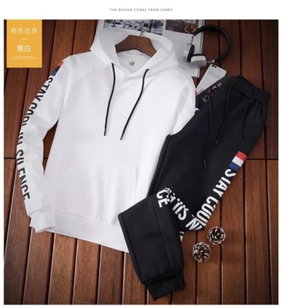 2018 men set clothing hoodies+pants sets sweatshirt coon casual patchwork tracksuit men brand 2 pieces, Gray
2018 men set clothing hoodies+pants sets sweatshirt coon casual patchwork tracksuit men brand 2 pieces, Gray