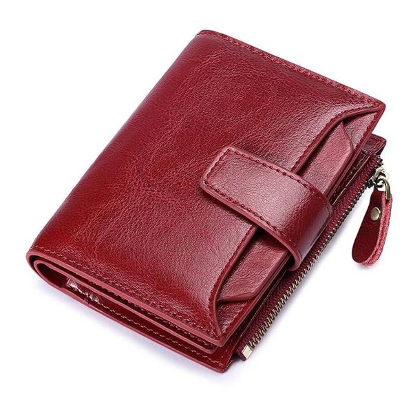 loeil 2018 leather ladies wallet female short section student korean version of the purse driving license wallet female, Red;black
loeil 2018 leather ladies wallet female short section student korean version of the purse driving license wallet female, Red;black