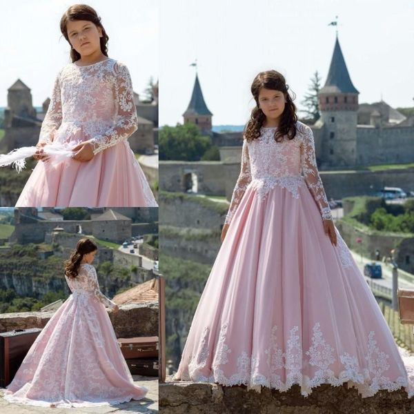 2019 new pink flower girl dresses long sleeve big girl jewel neck a line lace appliques toddler pageant dresses custom made girls gowns, White;blue
2019 new pink flower girl dresses long sleeve big girl jewel neck a line lace appliques toddler pageant dresses custom made girls gowns, White;blue