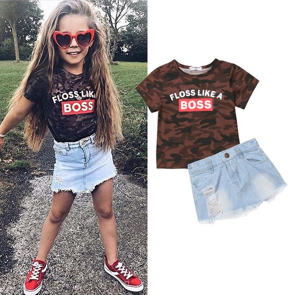 new arrivels camo toddler kids baby girls t-shirt denim mini skirt outfits summer girls clothes, White
new arrivels camo toddler kids baby girls t-shirt denim mini skirt outfits summer girls clothes, White