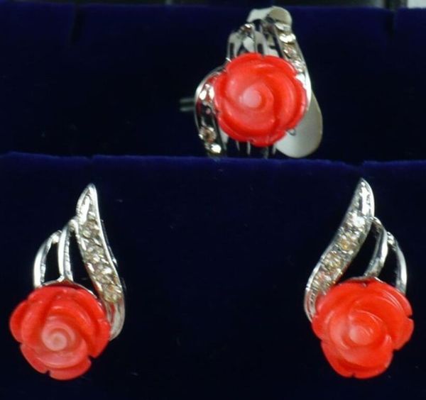 wholesale special red natural stone flower stud earring and pendant jewelry set, Black
wholesale special red natural stone flower stud earring and pendant jewelry set, Black