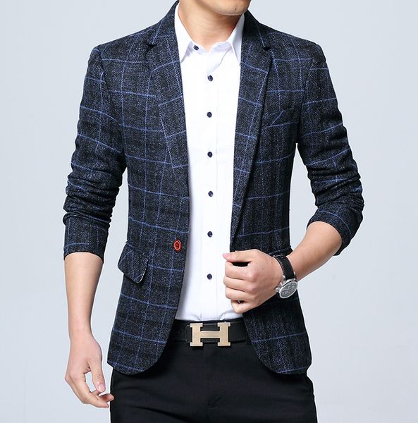 brand mens slim fit formal jacket plus size male blue khaki gray plaid work formal blazers korean suits for men 4xl 5xl, White;black
brand mens slim fit formal jacket plus size male blue khaki gray plaid work formal blazers korean suits for men 4xl 5xl, White;black