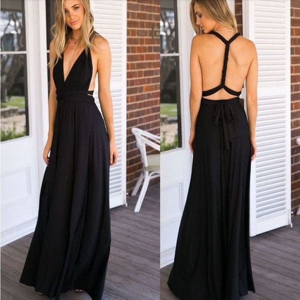 v collar backless black women special occasions prom dress evening dresses party dres, White
v collar backless black women special occasions prom dress evening dresses party dres, White