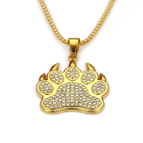 new full crystal bears paw pendant necklace bling bling jewelry hip hop jewelry necklace for men women party gifts, Silver
new full crystal bears paw pendant necklace bling bling jewelry hip hop jewelry necklace for men women party gifts, Silver