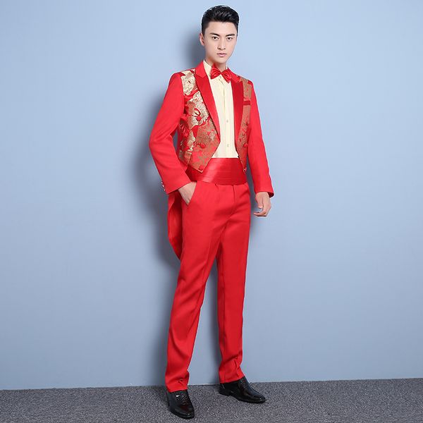 spring and summer new solid color men's tuxedo suits decorated chinese style groom wedding show suit host ceremonial suit, White;black
spring and summer new solid color men's tuxedo suits decorated chinese style groom wedding show suit host ceremonial suit, White;black
