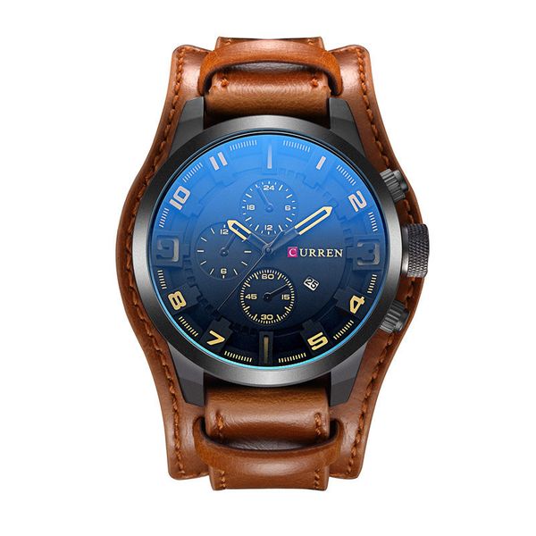 wengle new curren men big belt sports watch popular selling calendar tempered glass mirror quartz watch, Slivery;brown
wengle new curren men big belt sports watch popular selling calendar tempered glass mirror quartz watch, Slivery;brown