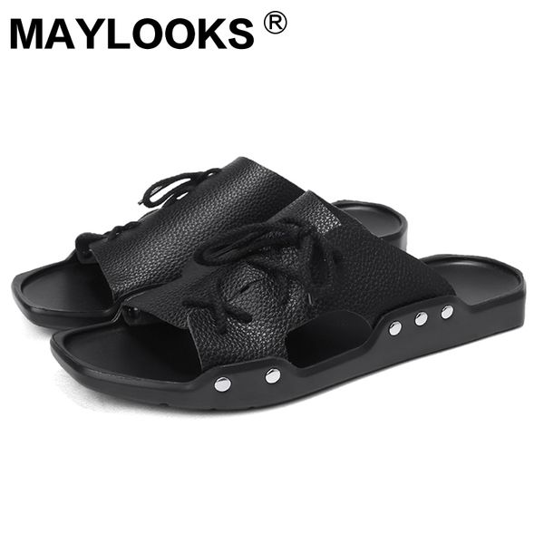 men's summer slippers sandals personality fashion beach sandals/slippers k-3, Black
men's summer slippers sandals personality fashion beach sandals/slippers k-3, Black