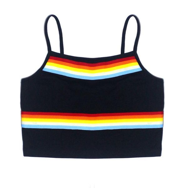haut femme summer women rainbow tank vest blouse sleeveless crop shirt cropped cropcamiseta tirantes mujer clothes, White
haut femme summer women rainbow tank vest blouse sleeveless crop shirt cropped cropcamiseta tirantes mujer clothes, White