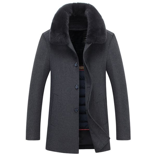 men's wool coats & jackets winter cashmere jacket man removable fur collar removable liner overcoat turn-down collar wool coat, Black
men's wool coats & jackets winter cashmere jacket man removable fur collar removable liner overcoat turn-down collar wool coat, Black