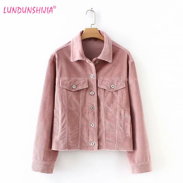lundunshijia super loose pink corduroy ladies jacket 2018 new arrival autumn jackets ladies cute outerwear female coat, Black;brown
lundunshijia super loose pink corduroy ladies jacket 2018 new arrival autumn jackets ladies cute outerwear female coat, Black;brown