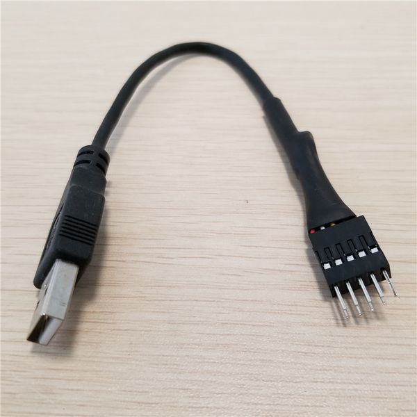 

Wholesale 100pcs/lot Motherboard Internal USB 9pin External USB A Male to Male Data Extension Cable Shielding for PC Computer 20cm