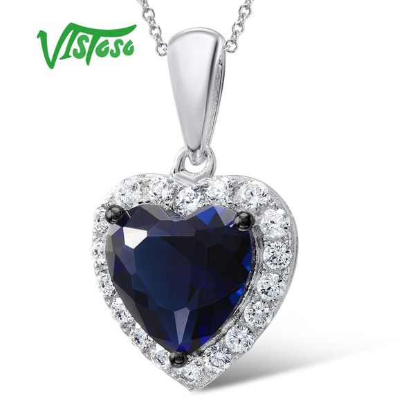 vistoso silver heart pendant for women's jewelry blue crystal white cz stones 925 sterling silver necklaces pendant fine jewelry
vistoso silver heart pendant for women's jewelry blue crystal white cz stones 925 sterling silver necklaces pendant fine jewelry