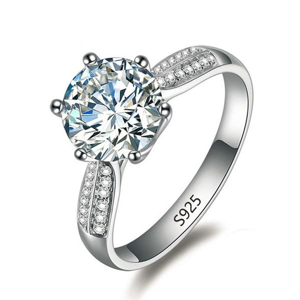 zhf jewelry silver ring stamp s925 3 ct sona cz diamant engagement ring 925 sterling silver wedding rings for women, Golden;silver
zhf jewelry silver ring stamp s925 3 ct sona cz diamant engagement ring 925 sterling silver wedding rings for women, Golden;silver