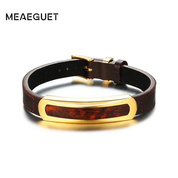 meaeguet luxury serpentine wood charm genuine leather bracelets & bangles jewelry for men stainless steel watchband not allergy, Golden;silver
meaeguet luxury serpentine wood charm genuine leather bracelets & bangles jewelry for men stainless steel watchband not allergy, Golden;silver