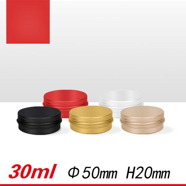 30ml empty refillable aluminum jars black gold red silver metal tin 30g/1oz cosmetic containers crafts packaging
30ml empty refillable aluminum jars black gold red silver metal tin 30g/1oz cosmetic containers crafts packaging