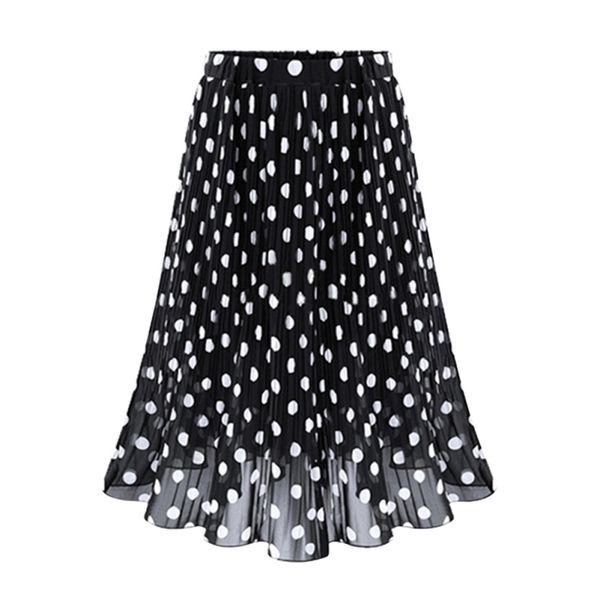 2017 fashion summer pleated skirt polka dot chiffon skirt women's all match slim waist slim mid women's skirts plus size, Black
2017 fashion summer pleated skirt polka dot chiffon skirt women's all match slim waist slim mid women's skirts plus size, Black