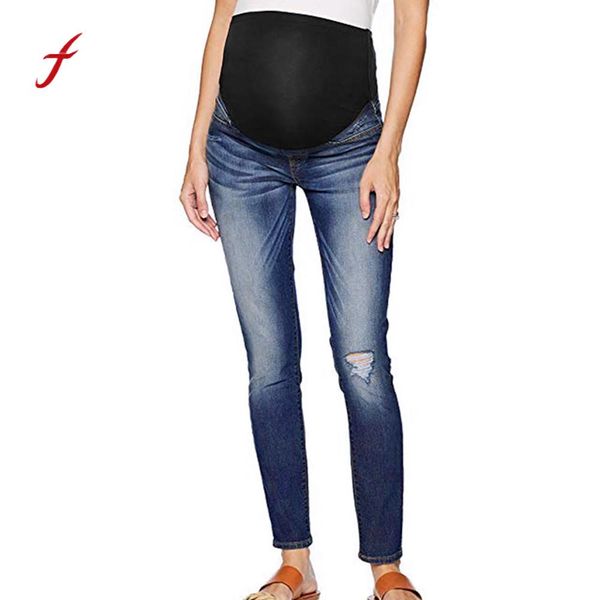 pregnant jeans woman ripped jeans for women maternity pants trousers nursing prop belly legging plus size women mujer, Blue
pregnant jeans woman ripped jeans for women maternity pants trousers nursing prop belly legging plus size women mujer, Blue