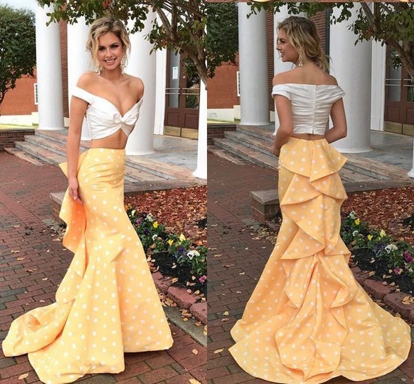 two pieces off the shoulder prom dresses mermaid pleats ruffles pick-up satin evening gowns formal party dress 5th grade, Black
two pieces off the shoulder prom dresses mermaid pleats ruffles pick-up satin evening gowns formal party dress 5th grade, Black