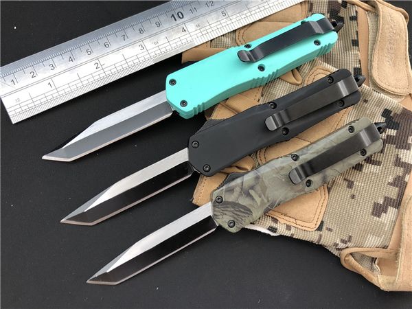 Teal Blue Small A07 auto knives Custom knives EDC pocket knife 440C stainless steel two-tone blade Tactical tools with sheath
Teal Blue Small A07 auto knives Custom knives EDC pocket knife 440C stainless steel two-tone blade Tactical tools with sheath