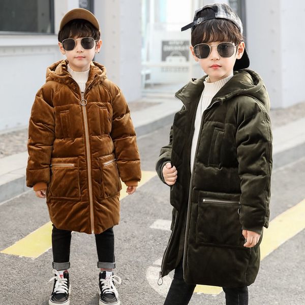 2018 baby boys winter thick warm pleuche jacket kids hooded outerwear casual long coats down cotton-padded solid winter coats, Blue;gray
2018 baby boys winter thick warm pleuche jacket kids hooded outerwear casual long coats down cotton-padded solid winter coats, Blue;gray