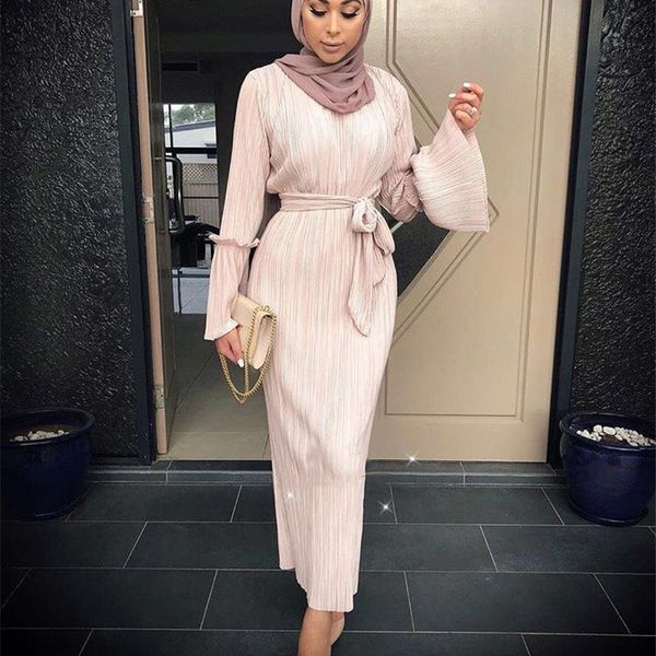 muslim wrinkled pencil skirt pliss maxi dress trumpet sleeve abaya long robes tunic middle east ramadan arab islamic clothing, Red
muslim wrinkled pencil skirt pliss maxi dress trumpet sleeve abaya long robes tunic middle east ramadan arab islamic clothing, Red
