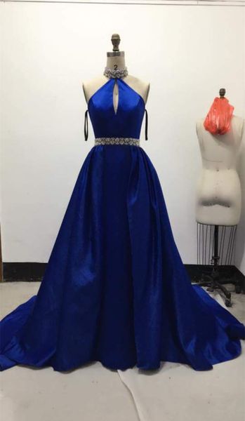 custom women's long beaded a line evening dresses 2018 floor length satin backless champagne halter royal blue prom gowns custom made, Red
custom women's long beaded a line evening dresses 2018 floor length satin backless champagne halter royal blue prom gowns custom made, Red