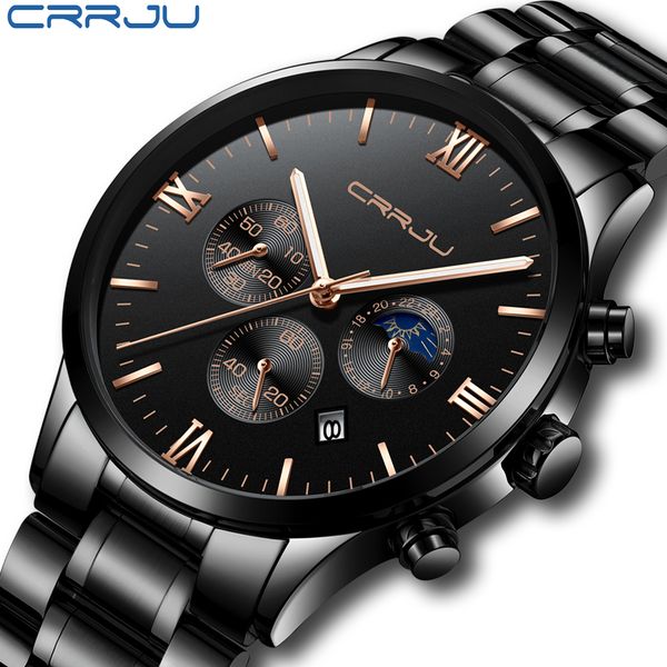 crrju men watch waterproof date calendar analogue wristwatches mens business casual quartz watches for man clock reloj hombre, Slivery;brown
crrju men watch waterproof date calendar analogue wristwatches mens business casual quartz watches for man clock reloj hombre, Slivery;brown