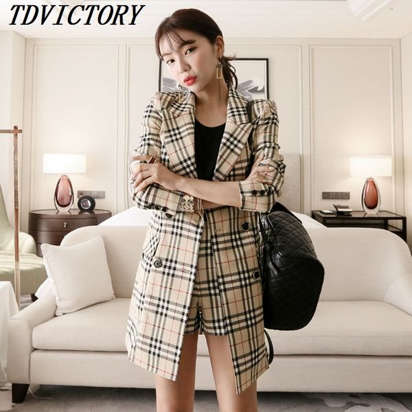 Tdvictory korean 2018 autumn formal pant uit women ol two piece et double brea ted lim long blazer coat and plaid hort et
Tdvictory korean 2018 autumn formal pant uit women ol two piece et double brea ted lim long blazer coat and plaid hort et