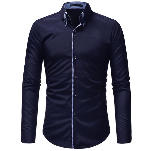 men shirt 2018 autumn male long sleeve shirts casual slim fit black man dress shirts plus size xxxl, White;black
men shirt 2018 autumn male long sleeve shirts casual slim fit black man dress shirts plus size xxxl, White;black