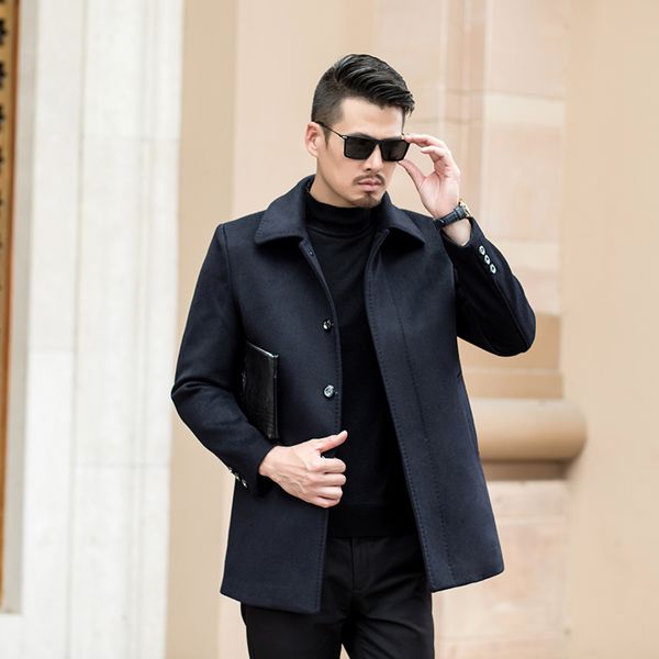 2018 new winter wool coat men leisure long sections woolen coats men's pure color casual fashion jackets / casual men overcoat, Black
2018 new winter wool coat men leisure long sections woolen coats men's pure color casual fashion jackets / casual men overcoat, Black