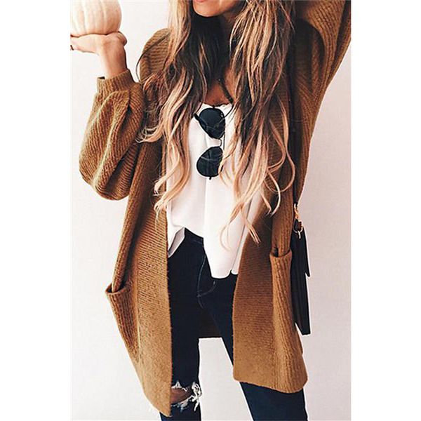 daeyard autumn winter women casual outwear long knitted cardigan lady loose coat solid pocket design sweater open stitch jacket, Black;brown
daeyard autumn winter women casual outwear long knitted cardigan lady loose coat solid pocket design sweater open stitch jacket, Black;brown